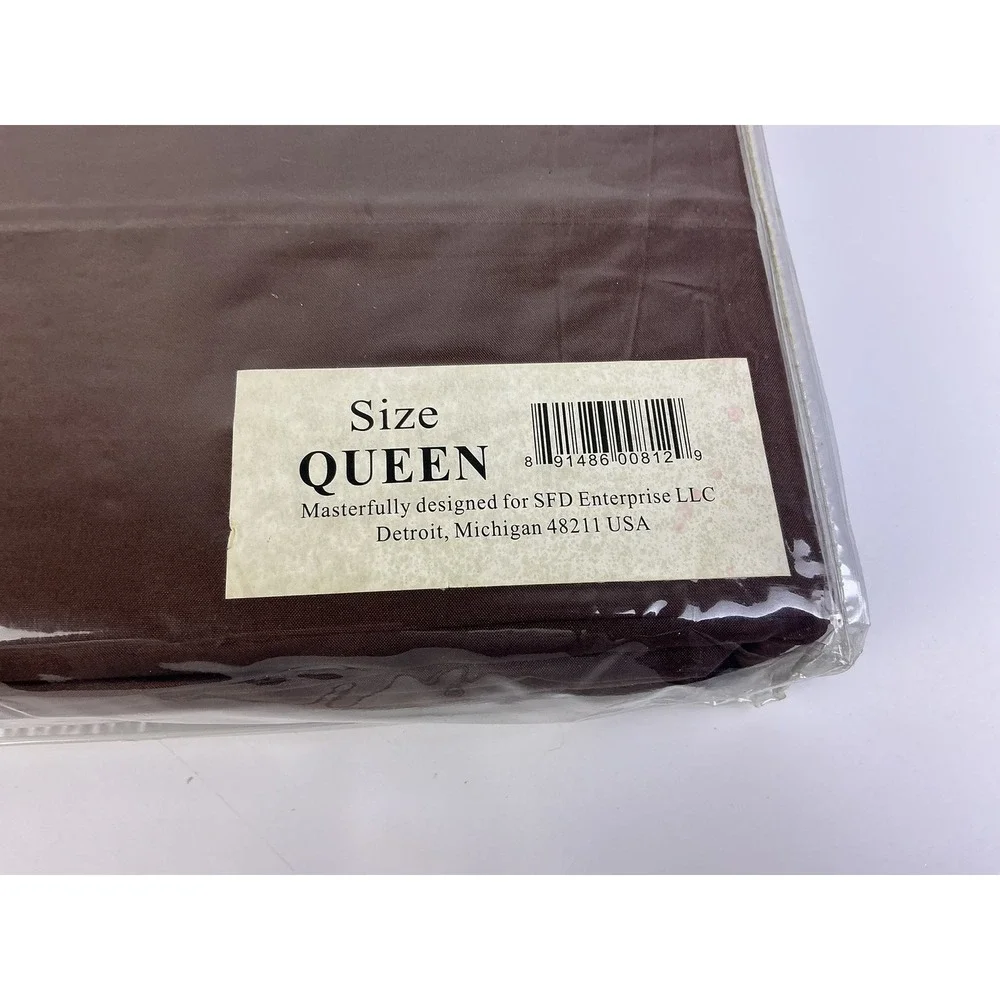 Vintage Royale Collection 2000‎ Series Queen Sheet Set Brown 400 TC 6 Pc NOS